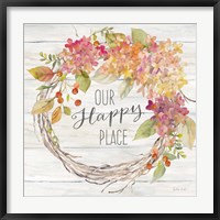 Farmhouse Hydrangea Wreath Spice II Happy Place Fine Art Print