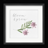 Wildflowers and Sentiment II Framed Print