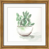Watercolor Cactus Still Life III Fine Art Print