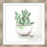 Watercolor Cactus Still Life III Fine Art Print