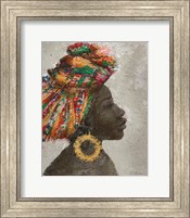Portrait of a Woman I (gold hoop) Fine Art Print