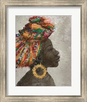 Portrait of a Woman I (gold hoop) Fine Art Print