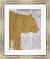 Rustic Lodge Animals Bear on Grey Fine Art Print