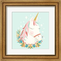 Unicorns and Flowers I Fine Art Print