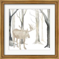 Winter Forest Moose Fine Art Print