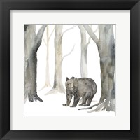 Winter Forest Bear Framed Print