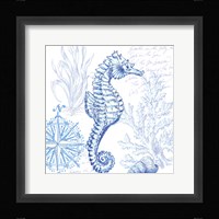 Coastal Sketchbook Sea Horse Framed Print