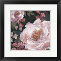 Romantic Moody Florals on Black III Fine Art Print