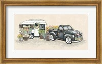 Vintage Flower Truck and Trailer Fine Art Print