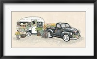 Vintage Flower Truck and Trailer Fine Art Print