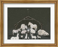 Animal Nativity Scene Fine Art Print
