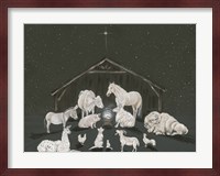 Animal Nativity Scene Fine Art Print