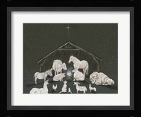 Animal Nativity Scene Fine Art Print