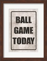 Ball Game Today Fine Art Print