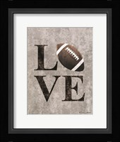 LOVE Football Framed Print