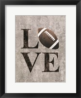 LOVE Football Framed Print