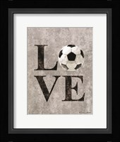 LOVE Soccer Framed Print