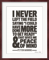 Peyton Manning Quote Fine Art Print
