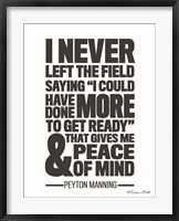 Peyton Manning Quote Fine Art Print