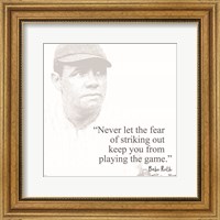 Baseball Greats - Babe Ruth Fine Art Print