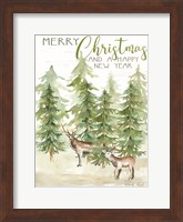 Merry Christmas & Happy New Year Deer Fine Art Print