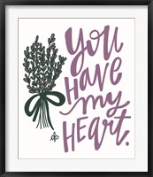 Lilac You  Have My Heart Fine Art Print