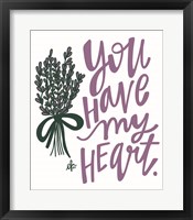 Lilac You  Have My Heart Fine Art Print