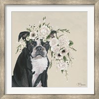Dog and Flower Fine Art Print