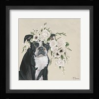 Dog and Flower Fine Art Print