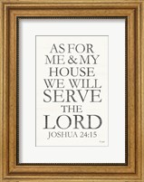 We Will Serve the Lord Fine Art Print