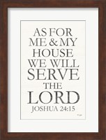 We Will Serve the Lord Fine Art Print