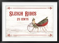 Sleigh Rides 25 Cents Fine Art Print