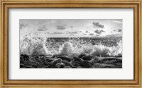 Waves Crashing, Point Reyes, California (detail, BW) Fine Art Print