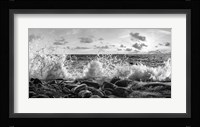 Waves Crashing, Point Reyes, California (detail, BW) Fine Art Print