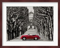 Roadster in Tree Lined Road, Paris Fine Art Print