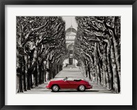Roadster in Tree Lined Road, Paris Fine Art Print