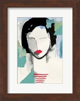 Girl with Red Stripes I Fine Art Print