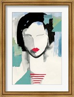 Girl with Red Stripes I Fine Art Print