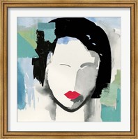 Girl with Red Stripes II Fine Art Print