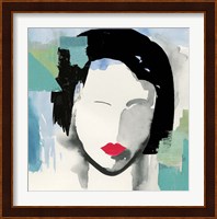 Girl with Red Stripes II Fine Art Print