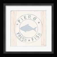 Floursack Nautical VIII Fish Framed Print