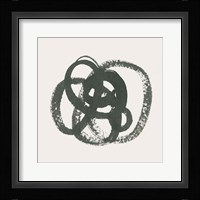 Scribbly Black I Framed Print
