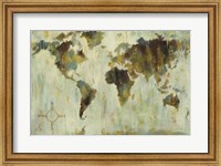 Bronze World Map Fine Art Print