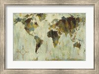 Bronze World Map Fine Art Print