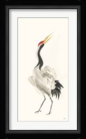 Scroll Crane I Warm Framed Print