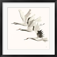 Zen Cranes II Warm Framed Print