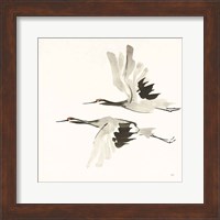 Zen Cranes I Warm Fine Art Print