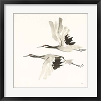Zen Cranes I Warm Framed Print