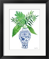 Elegant Chinoiserie I White Framed Print