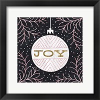 Jolly Holiday Ornaments Joy Metallic Fine Art Print